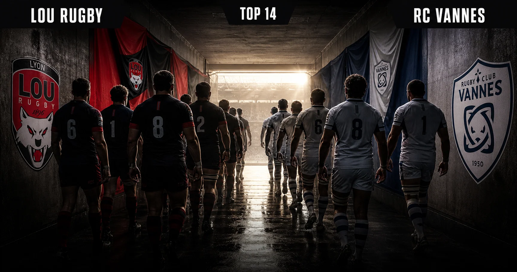 Affiche de la rencontre LOU Rugby contre RC Vannes