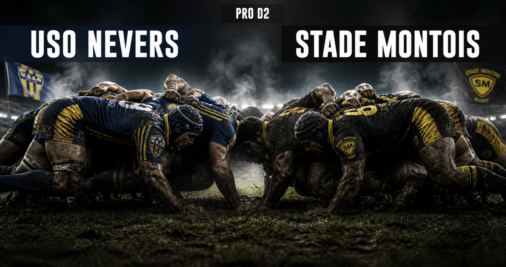 Affiche de la rencontre USO Nevers contre Stade Montois