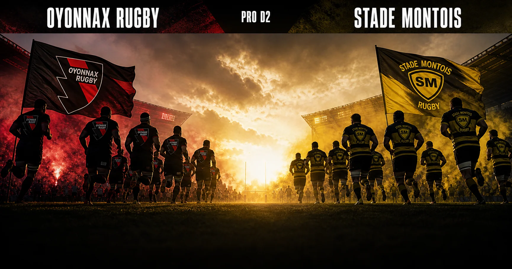 Affiche de la rencontre Oyonnax Rugby contre Stade Montois