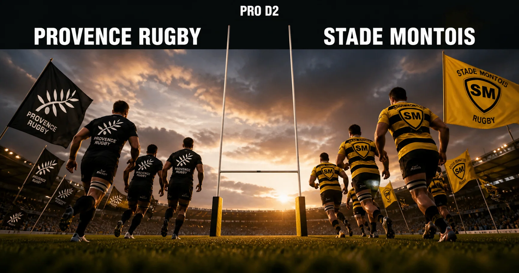Affiche de la rencontre Provence Rugby contre Stade Montois