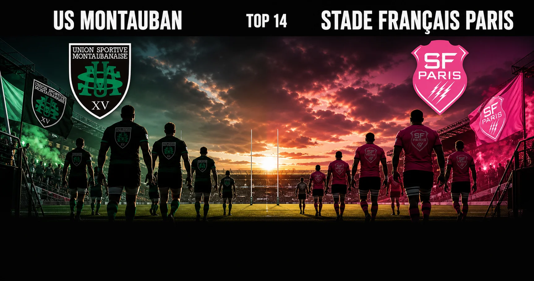Affiche de la rencontre US Montauban contre Stade Français Paris