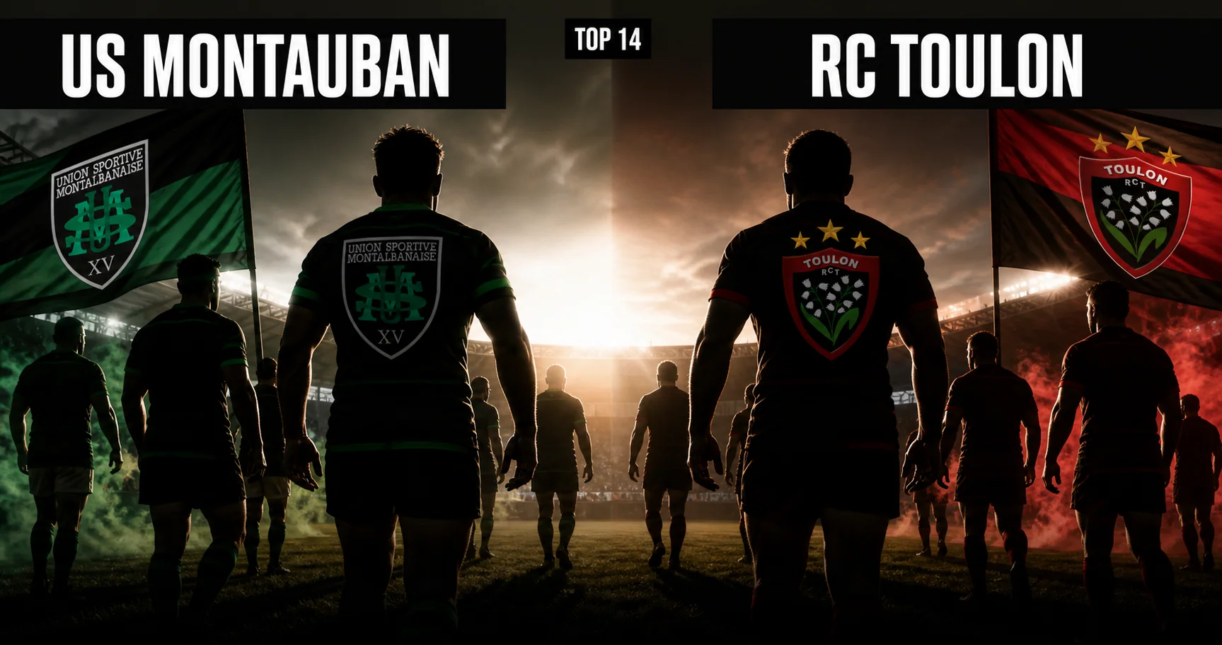 Affiche de la rencontre US Montauban contre RC Toulon