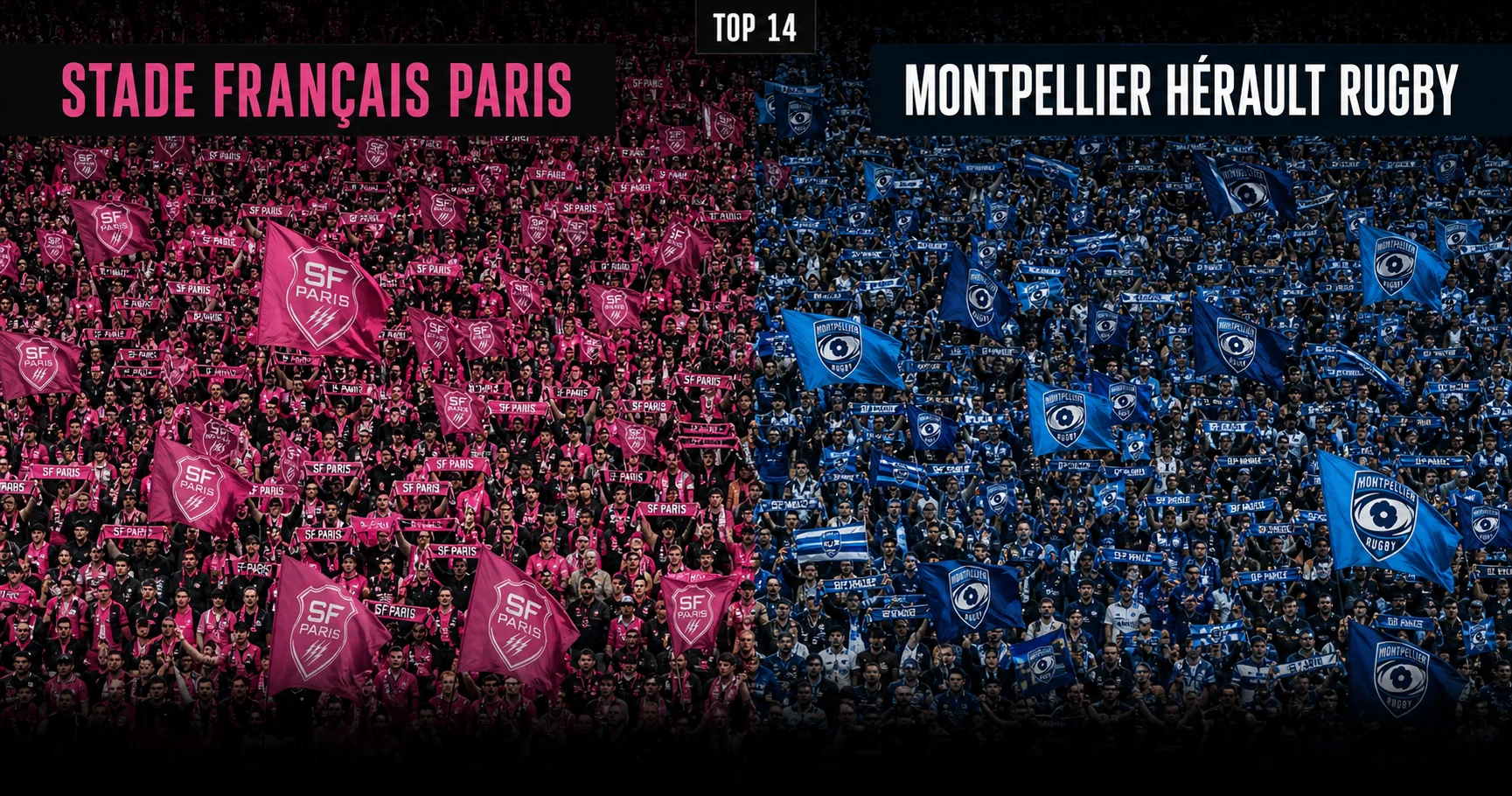 Affiche de la rencontre Stade Français Paris contre Montpellier Hérault Rugby