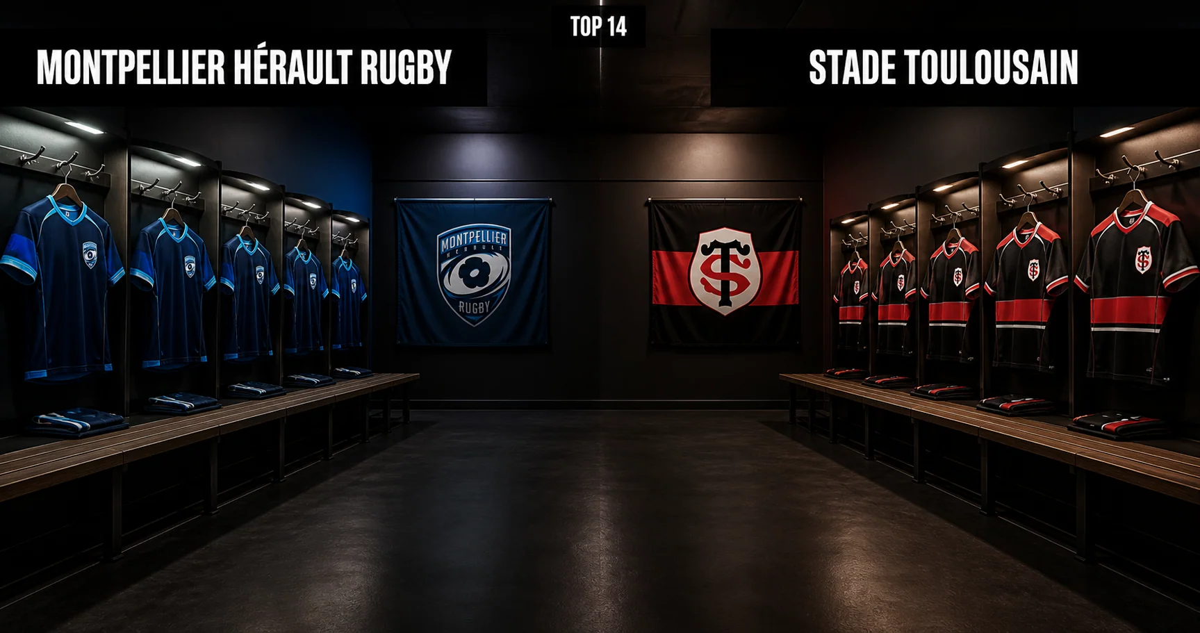 Affiche de la rencontre Montpellier Hérault Rugby contre Stade Toulousain