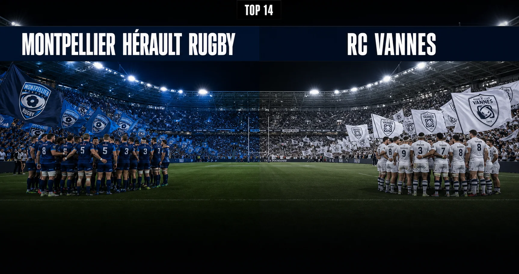 Affiche de la rencontre Montpellier Hérault Rugby contre RC Vannes