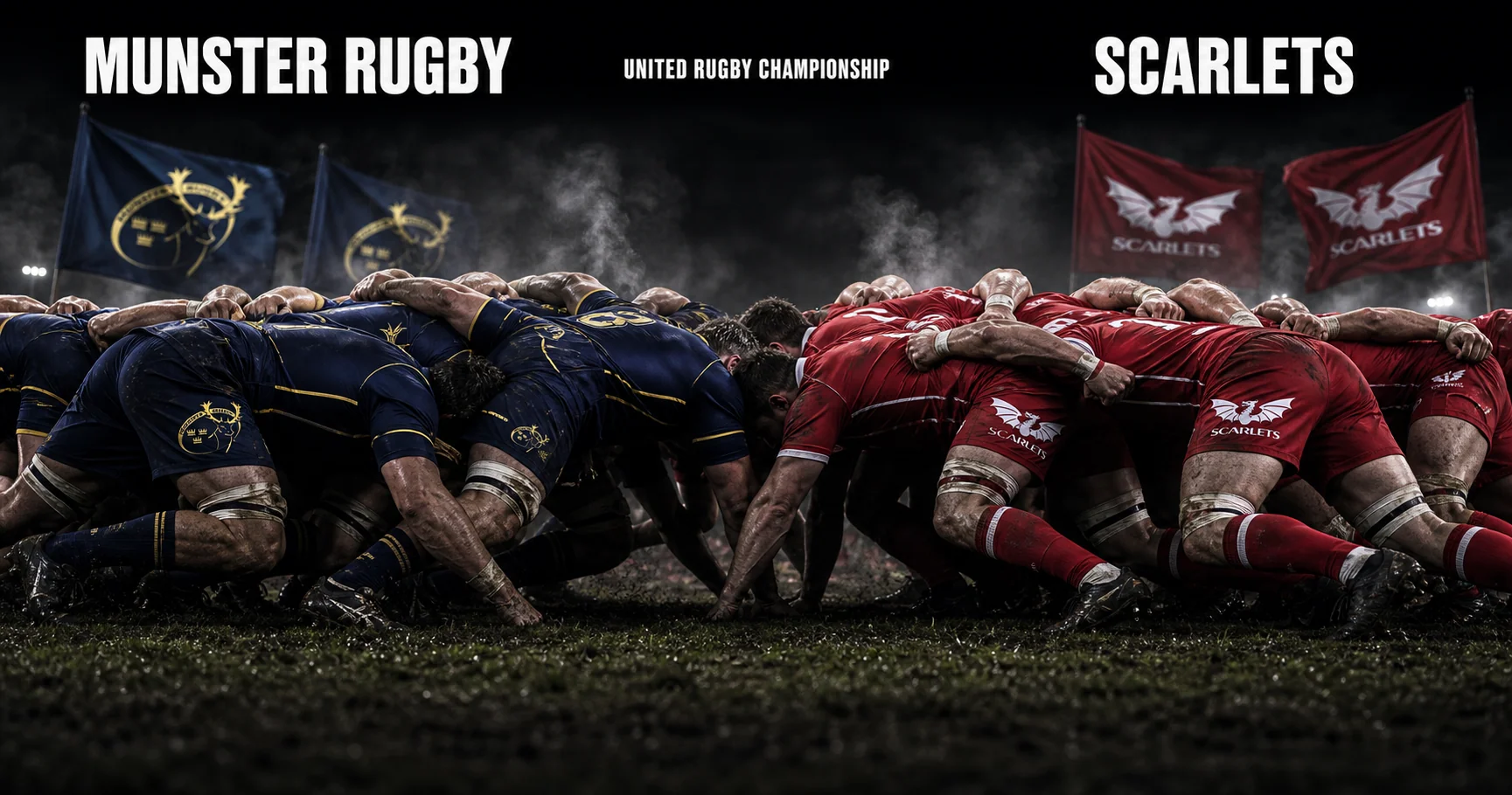 Affiche de la rencontre Munster Rugby contre Scarlets