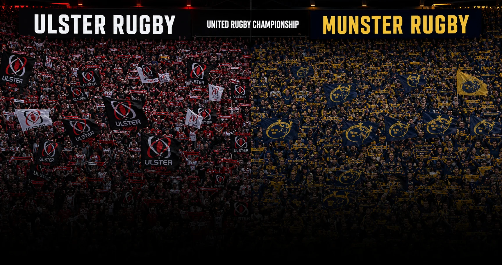Affiche de la rencontre Ulster Rugby contre Munster Rugby