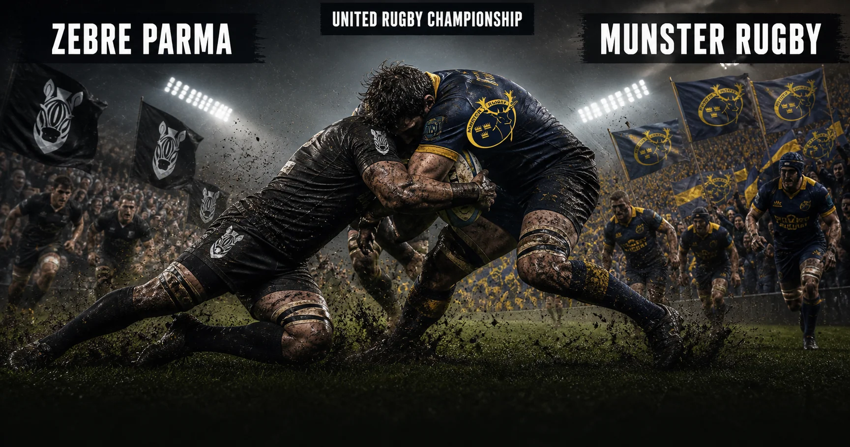 Affiche de la rencontre Zebre Parma contre Munster Rugby