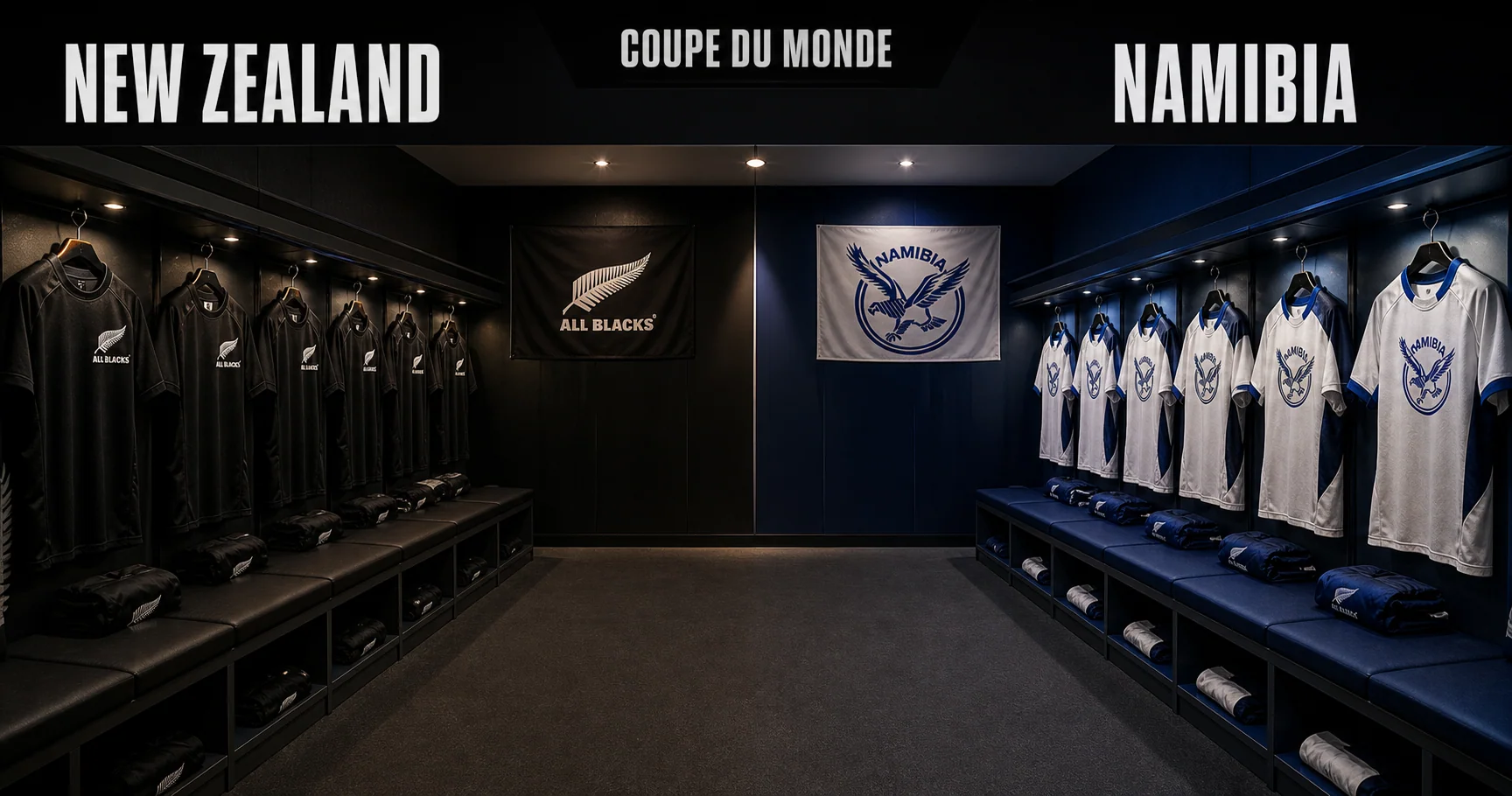 Affiche de la rencontre Nouvelle-Zélande contre Namibie