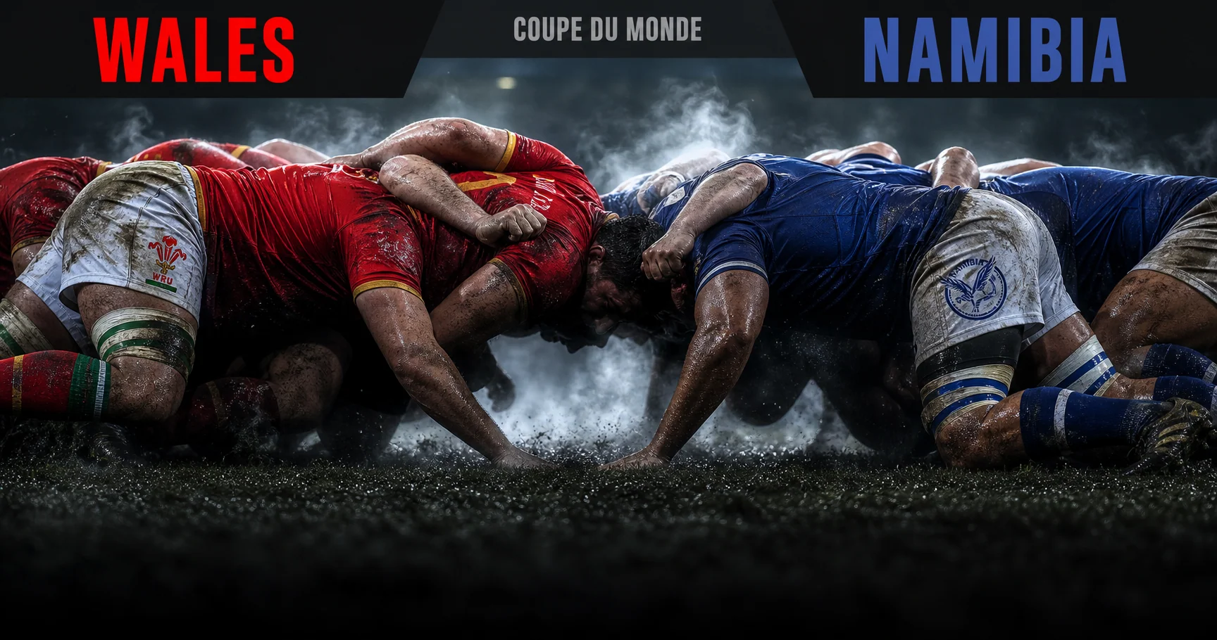 Affiche de la rencontre Pays de Galles contre Namibie