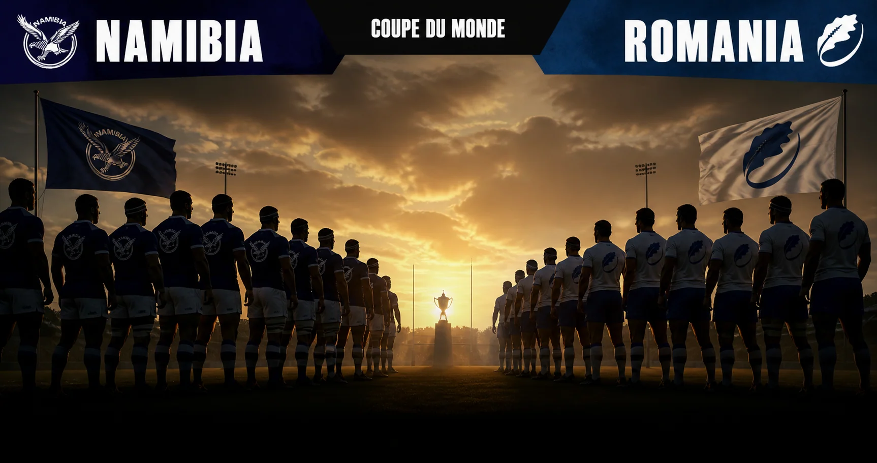 Affiche de la rencontre Namibie contre Roumanie