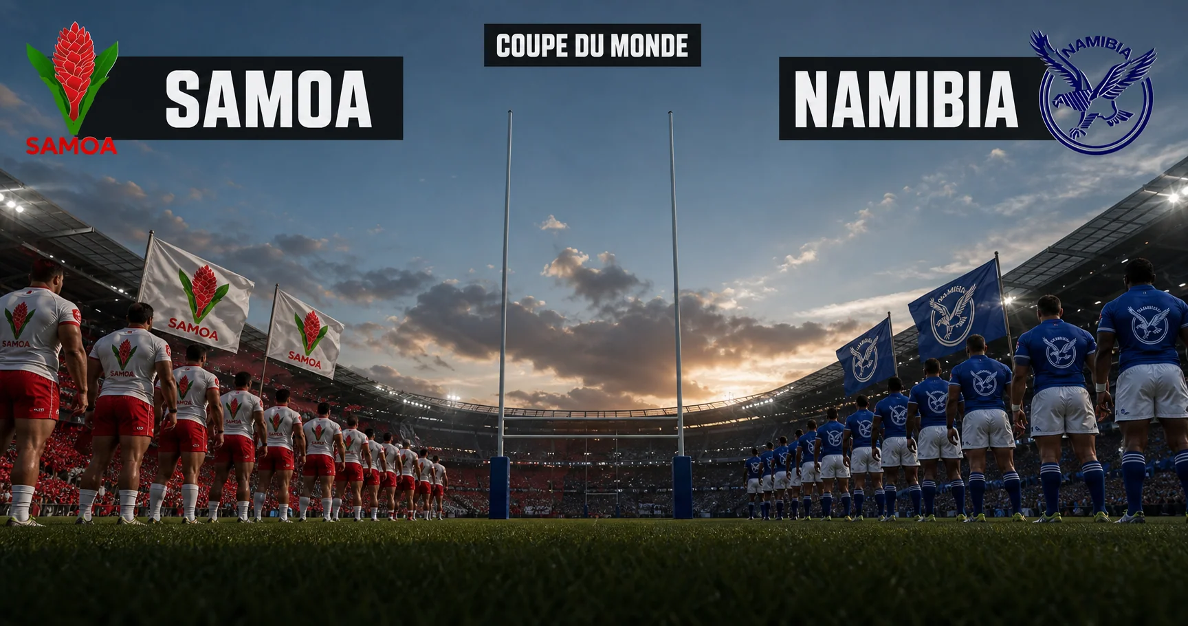 Affiche de la rencontre Samoa contre Namibie