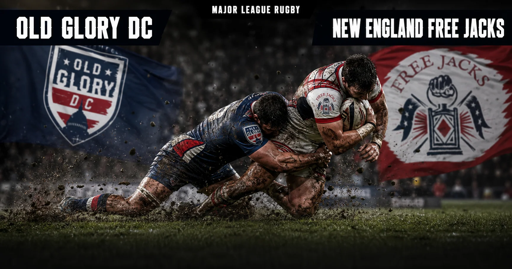 Affiche de la rencontre Old Glory DC contre New England Free Jacks