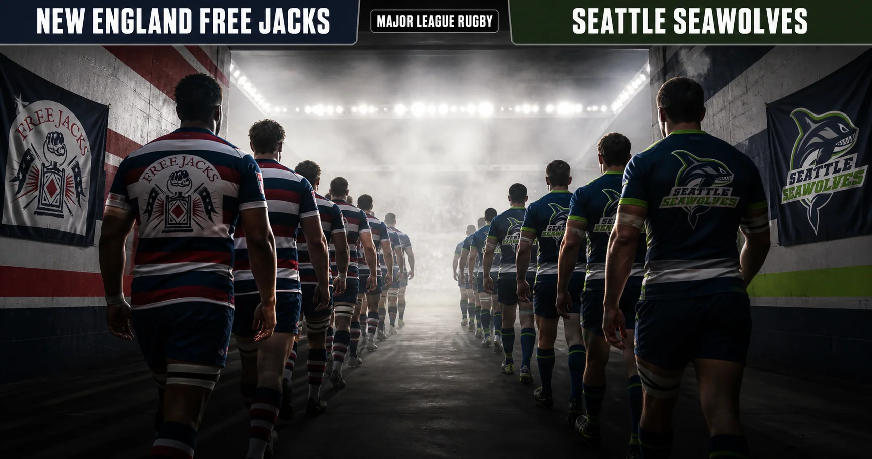 Affiche de la rencontre New England Free Jacks contre Seattle Seawolves