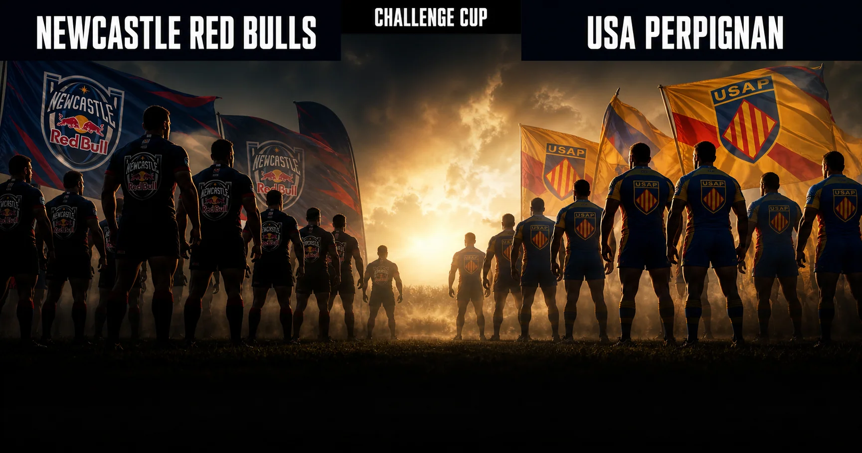 Affiche de la rencontre Newcastle Red Bulls contre USA Perpignan