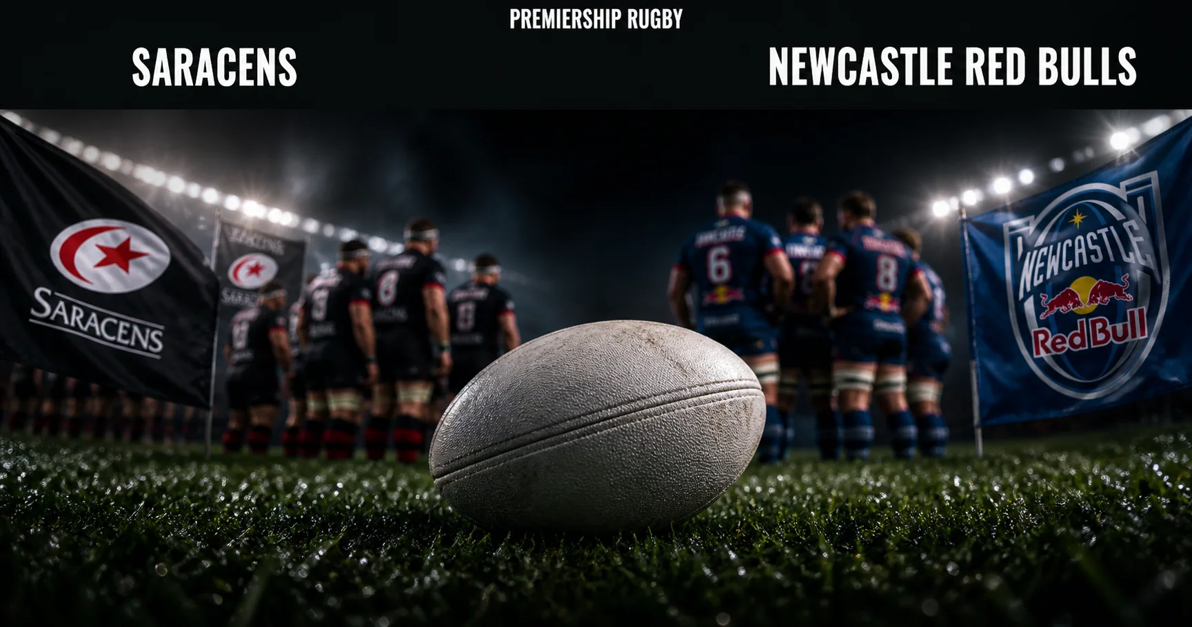Affiche de la rencontre Saracens contre Newcastle Red Bulls