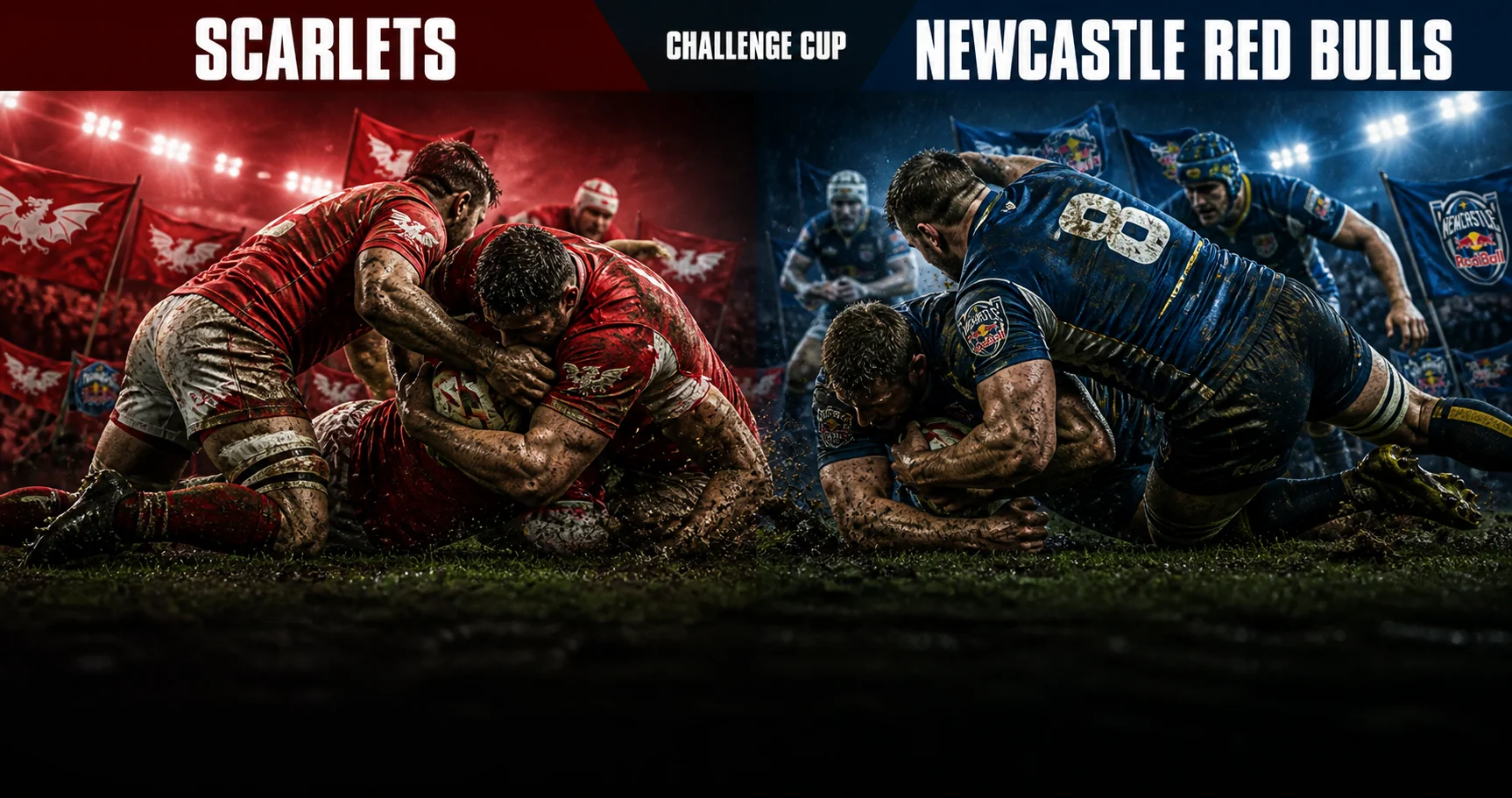 Affiche de la rencontre Scarlets contre Newcastle Red Bulls