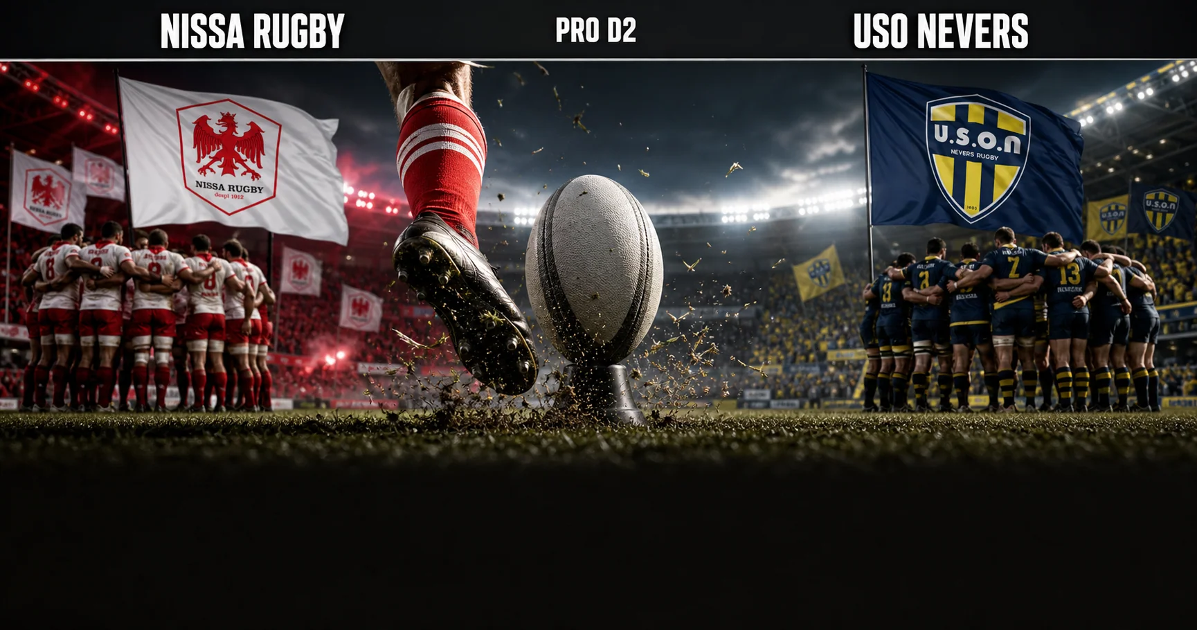 Affiche de la rencontre Nissa Rugby contre USO Nevers