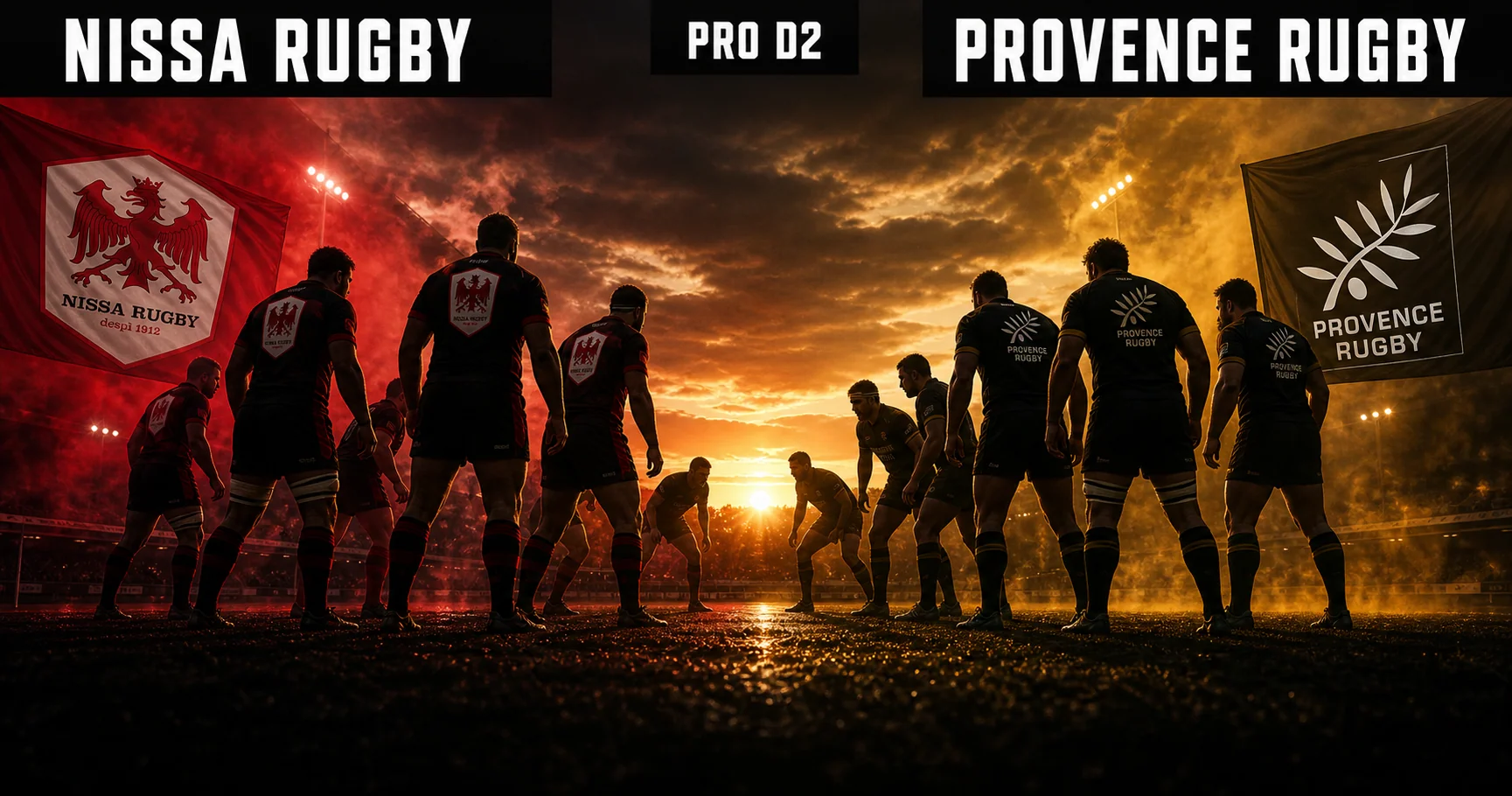 Affiche de la rencontre Nissa Rugby contre Provence Rugby