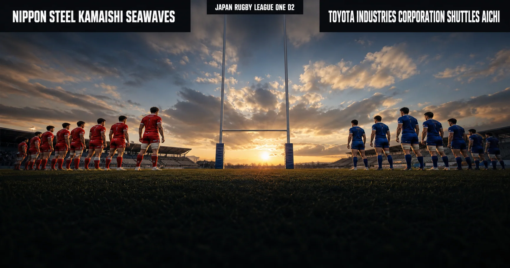 Affiche de la rencontre NIPPON STEEL KAMAISHI SEAWAVES contre Toyota Industries Corporation Shuttles Aichi
