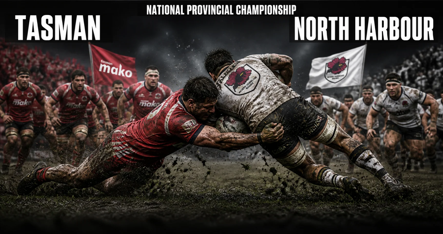 Affiche de la rencontre Tasman contre North Harbour