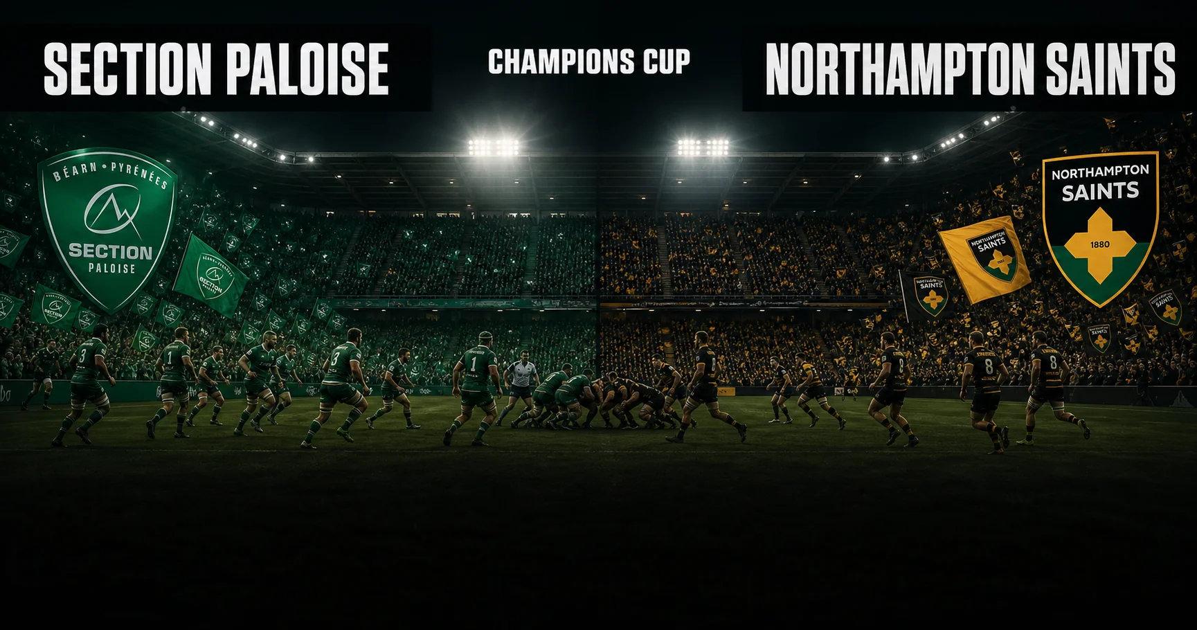 Affiche de la rencontre Section Paloise contre Northampton Saints