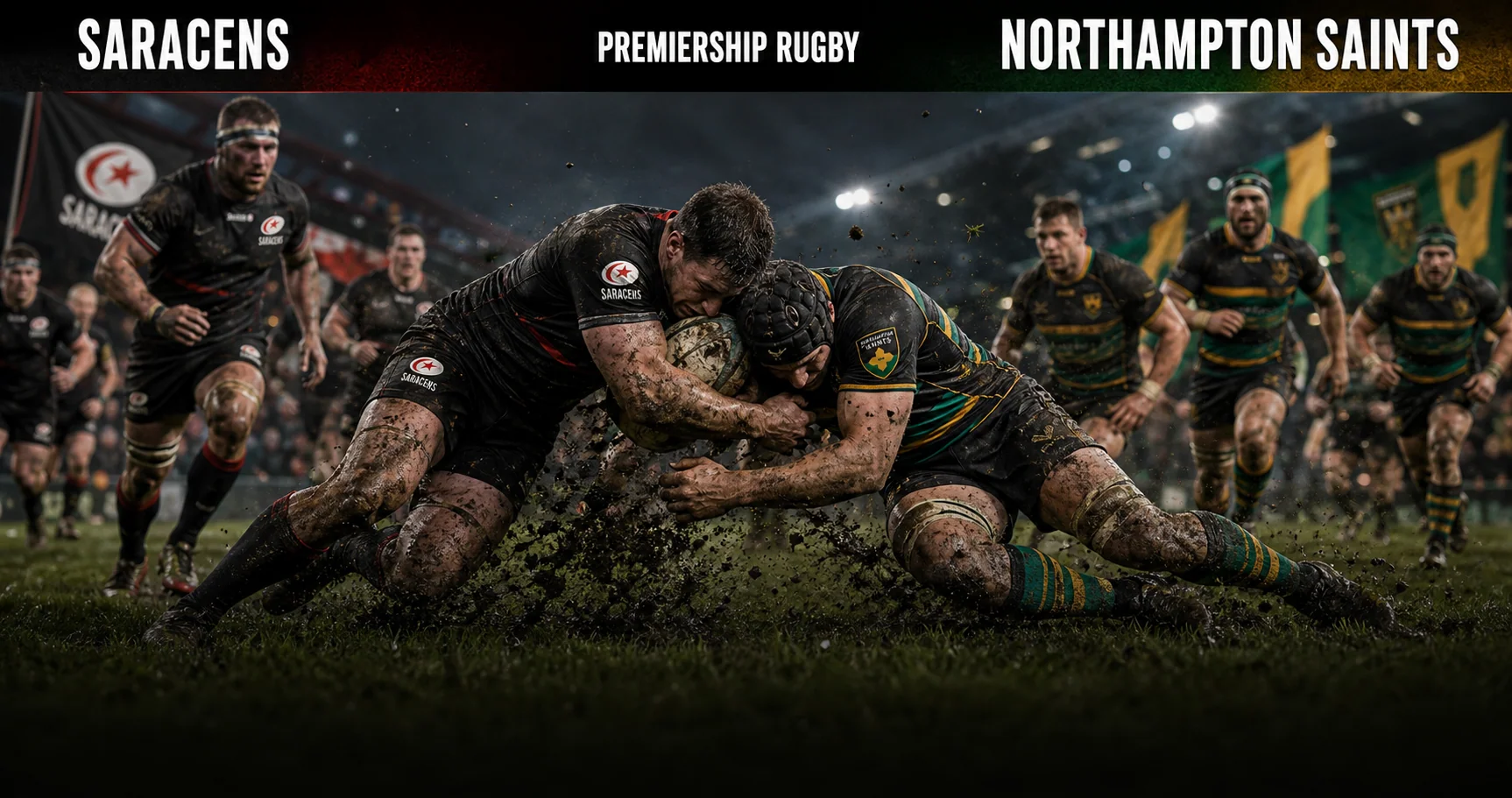 Affiche de la rencontre Saracens contre Northampton Saints