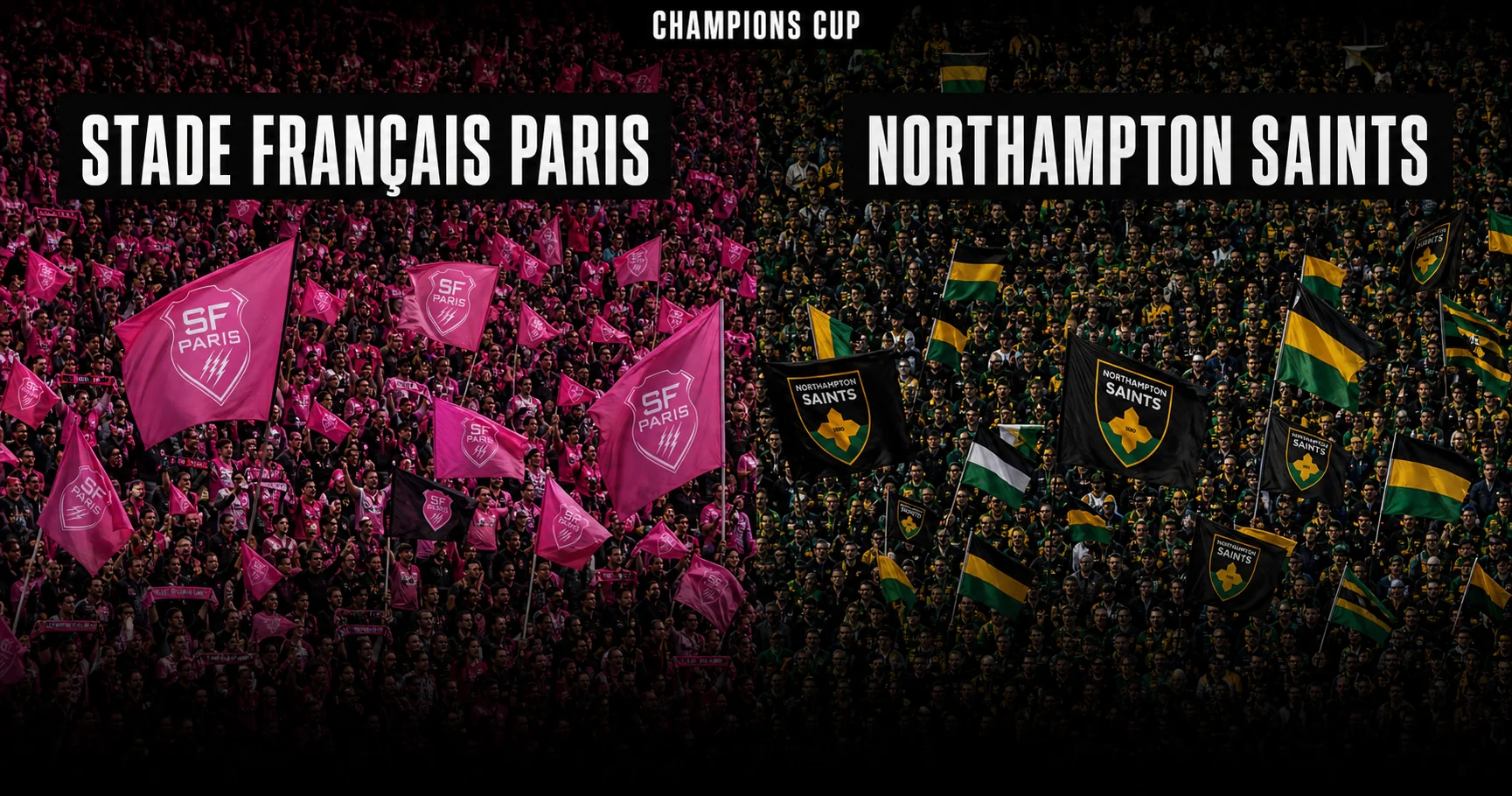 Affiche de la rencontre Stade Français Paris contre Northampton Saints