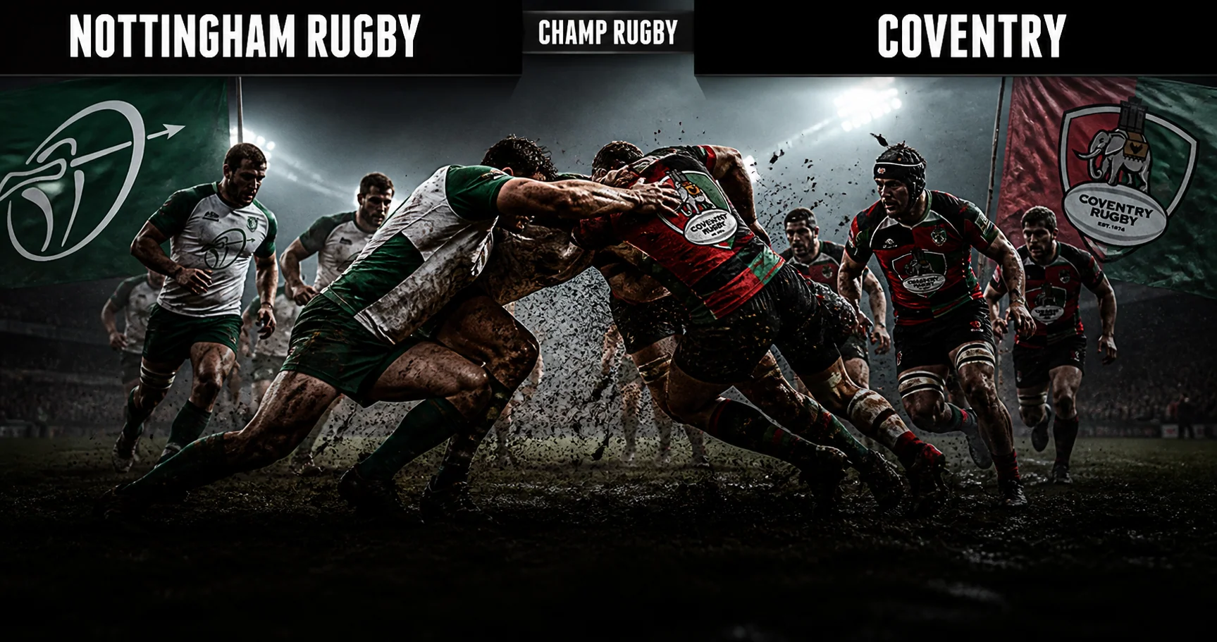 Affiche de la rencontre Nottingham Rugby contre Coventry