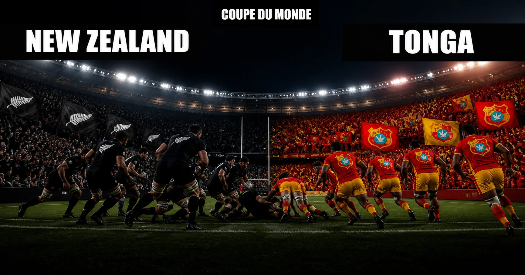 Affiche de la rencontre Nouvelle-Zélande contre Tonga