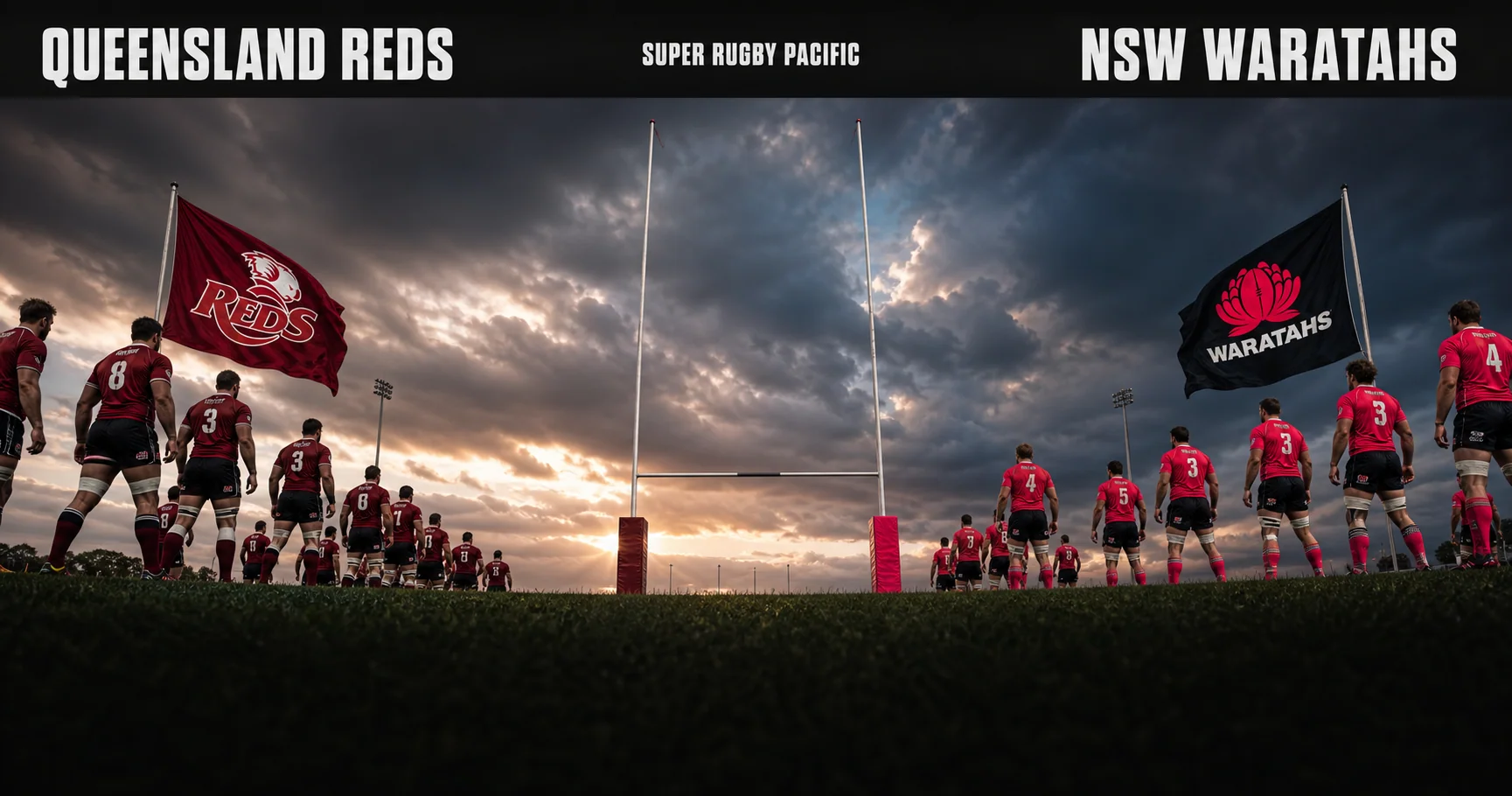 Affiche de la rencontre Queensland Reds contre NSW Waratahs