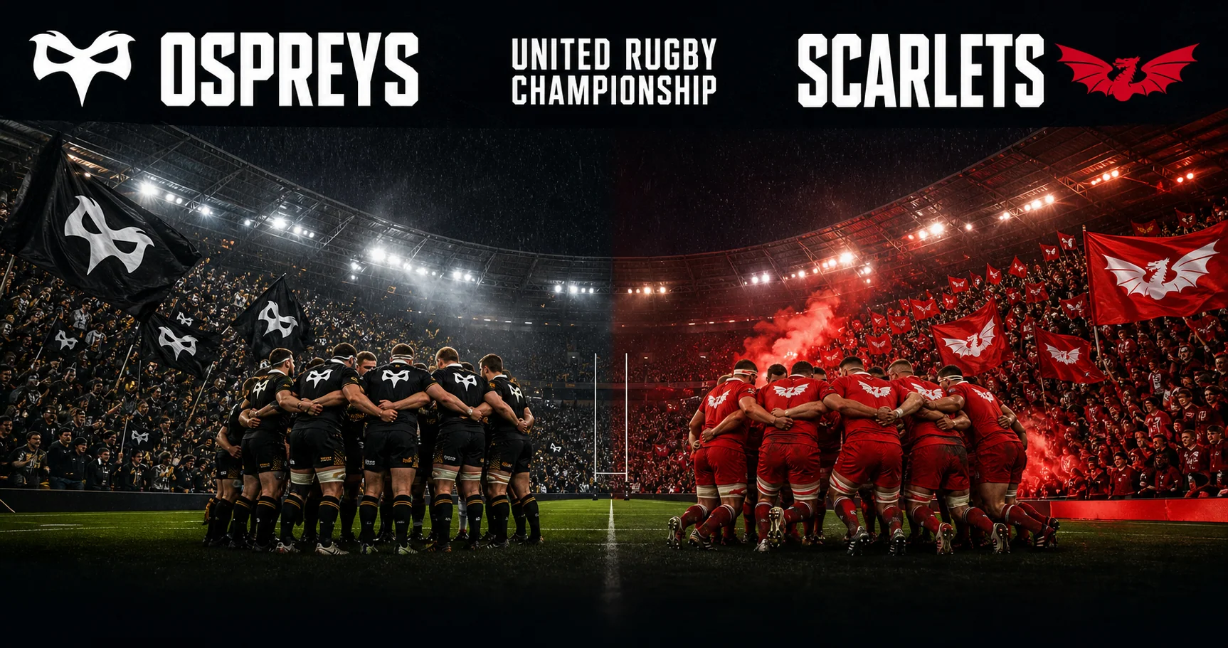 Affiche de la rencontre Ospreys contre Scarlets