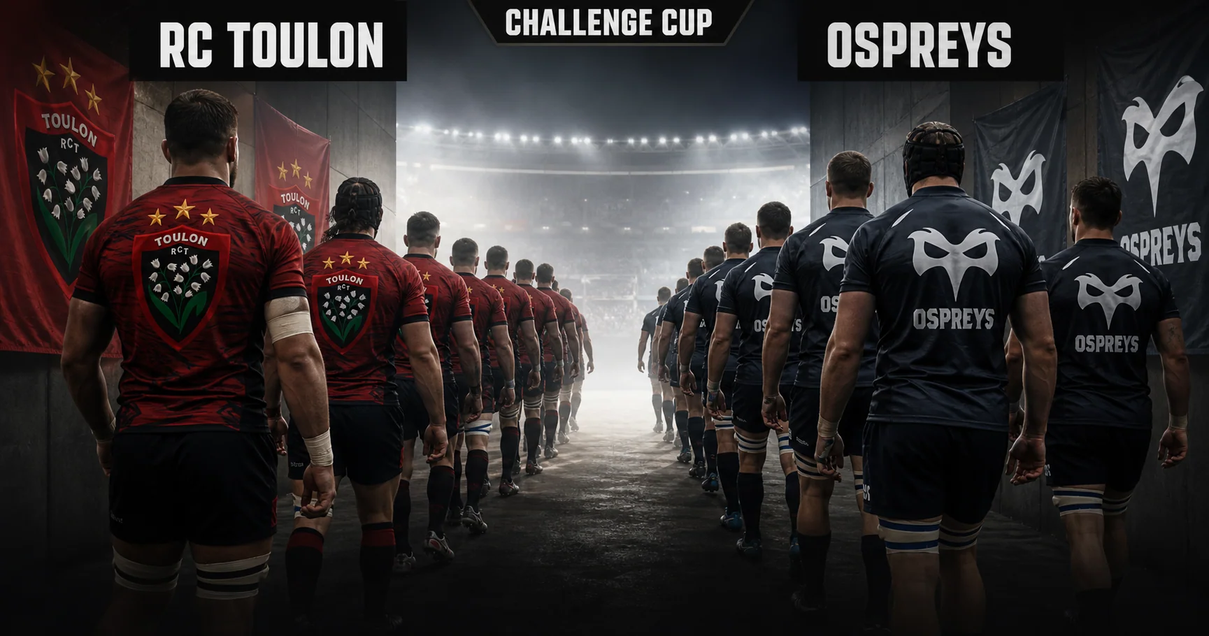 Affiche de la rencontre RC Toulon contre Ospreys
