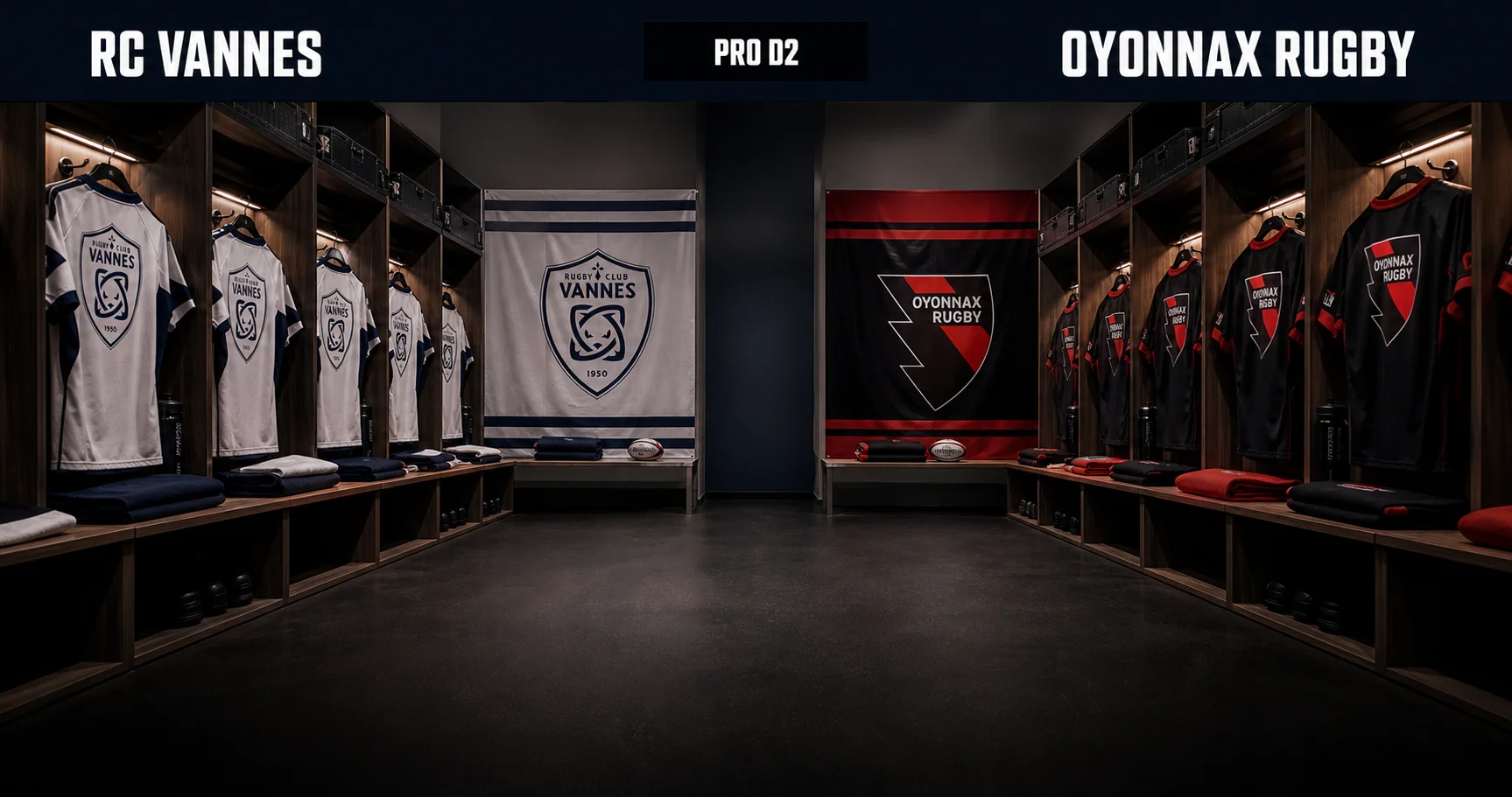 Affiche de la rencontre RC Vannes contre Oyonnax Rugby