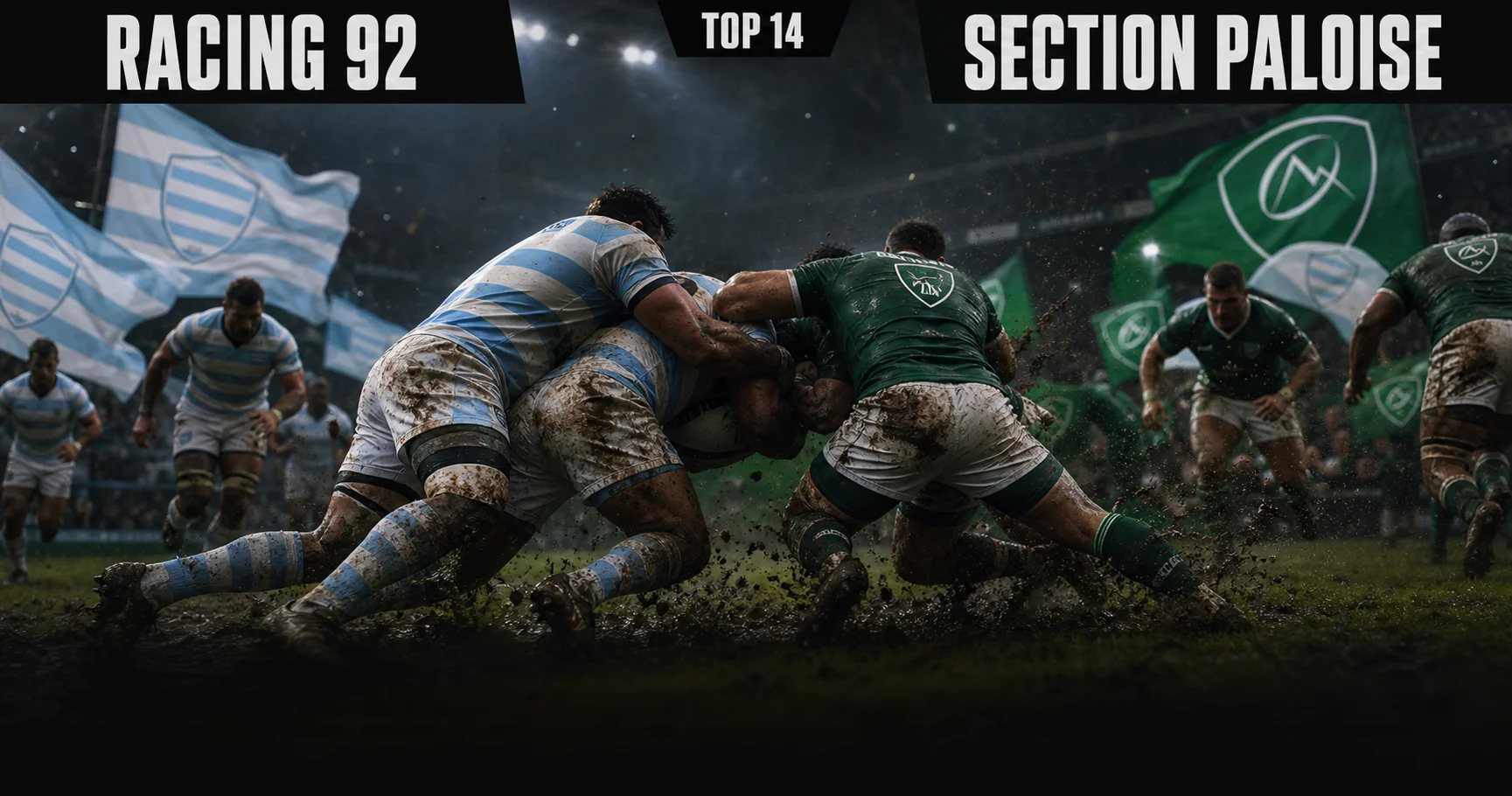 Affiche de la rencontre Racing 92 contre Section Paloise
