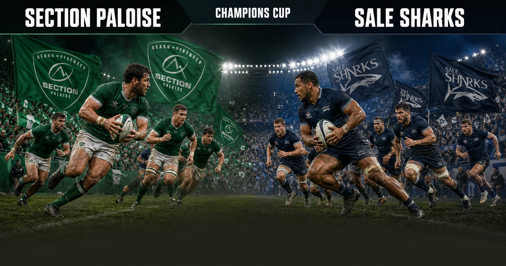 Affiche de la rencontre Section Paloise contre Sale Sharks