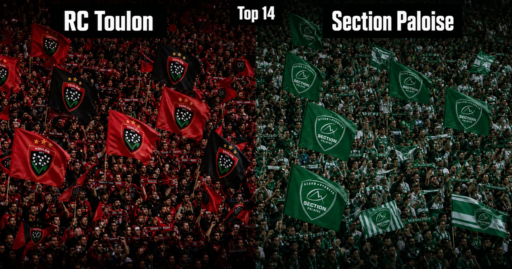 Affiche de la rencontre RC Toulon contre Section Paloise