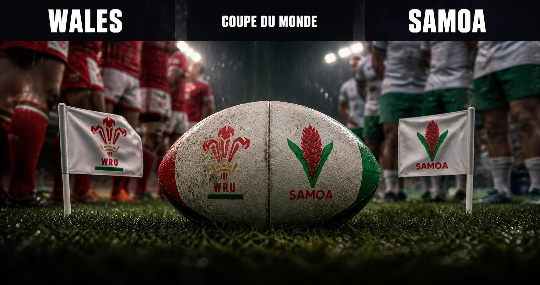 Affiche de la rencontre Pays de Galles contre Samoa