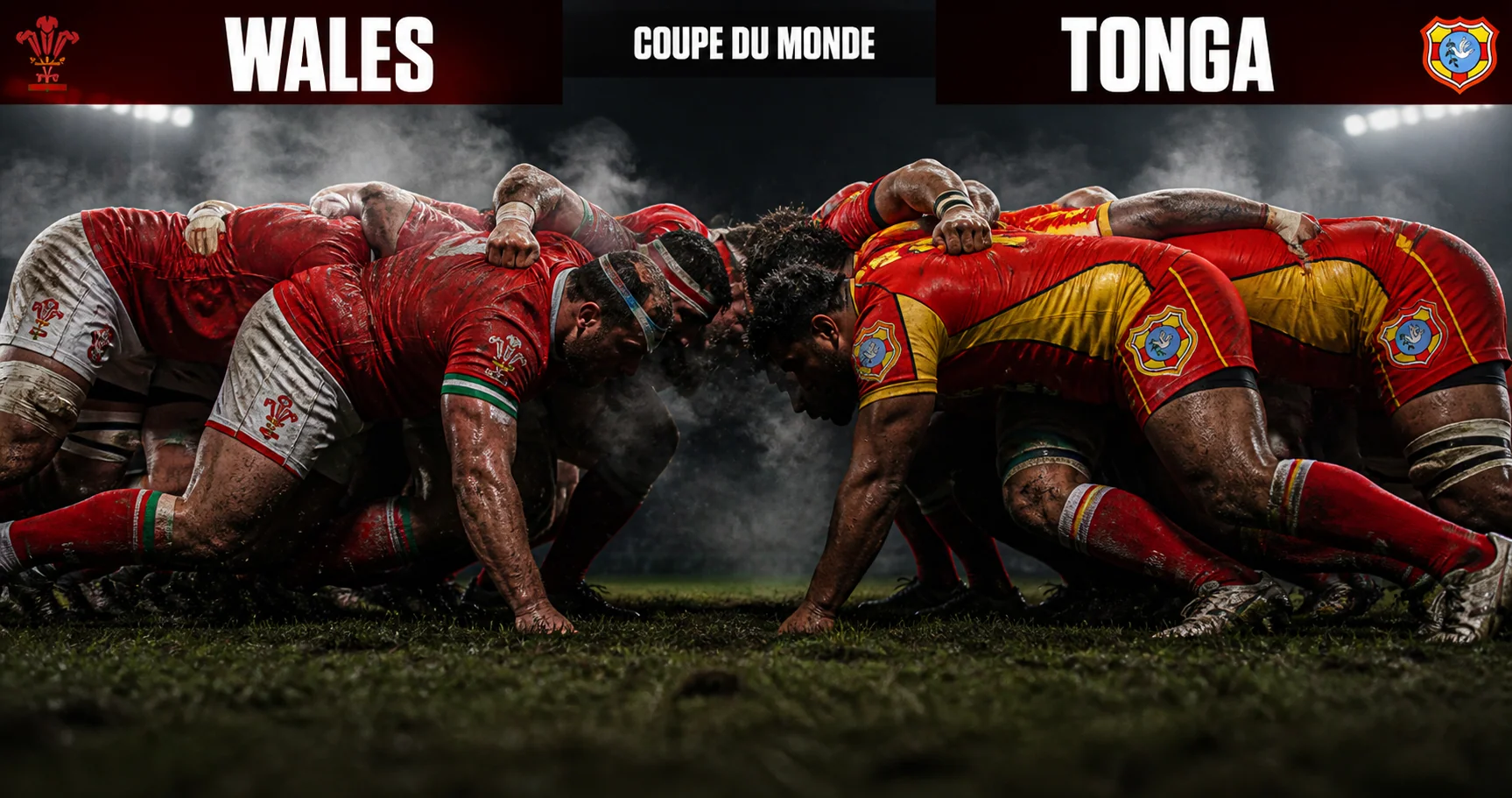 Affiche de la rencontre Pays de Galles contre Tonga