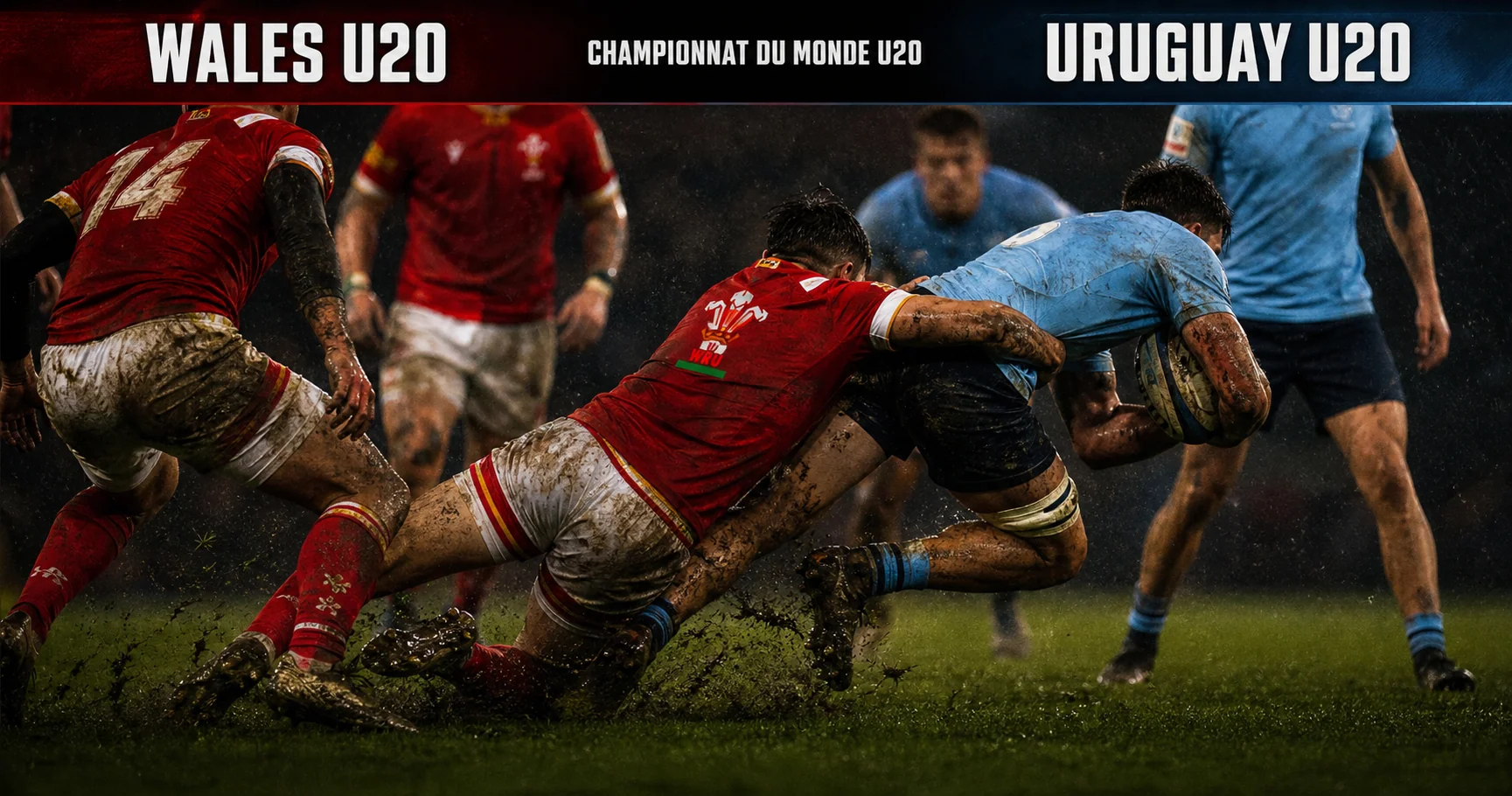 Affiche de la rencontre Pays de Galles U20 contre Uruguay U20