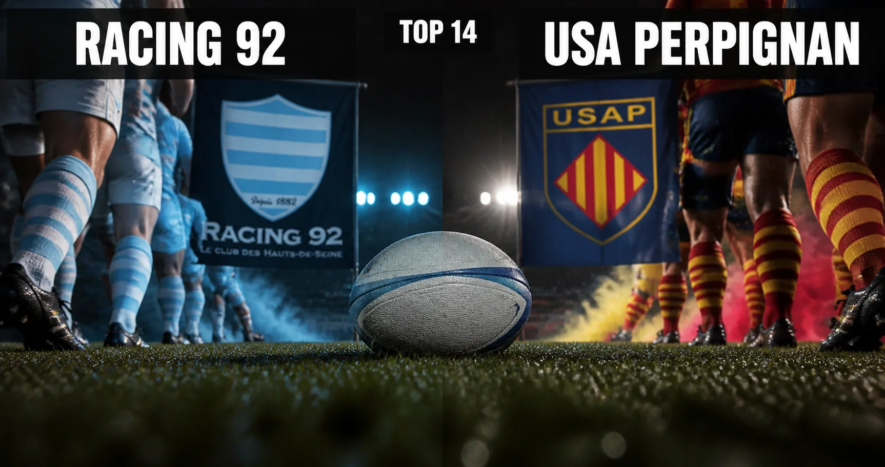 Affiche de la rencontre Racing 92 contre USA Perpignan