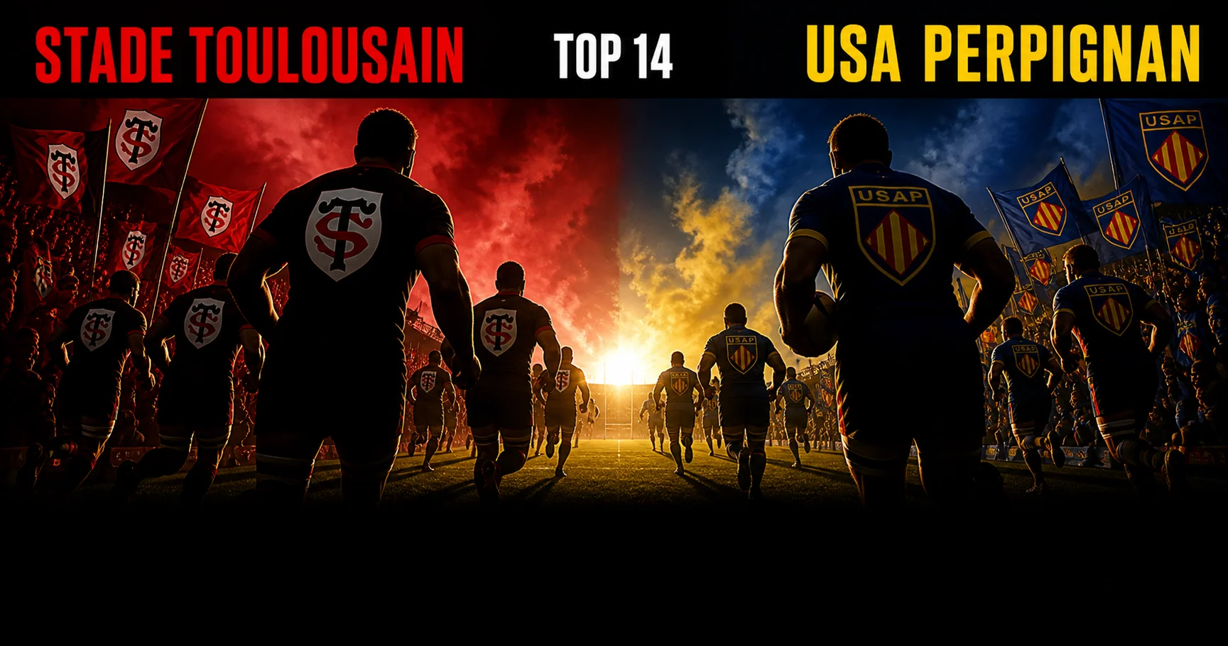 Affiche de la rencontre Stade Toulousain contre USA Perpignan