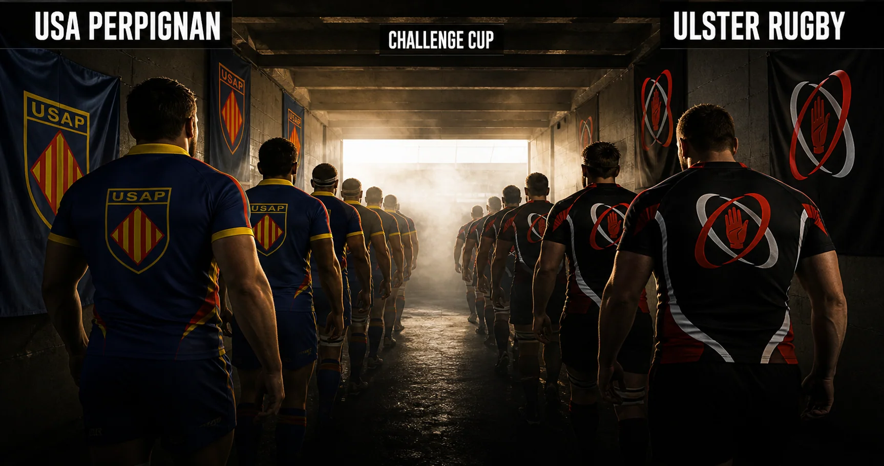 Affiche de la rencontre USA Perpignan contre Ulster Rugby