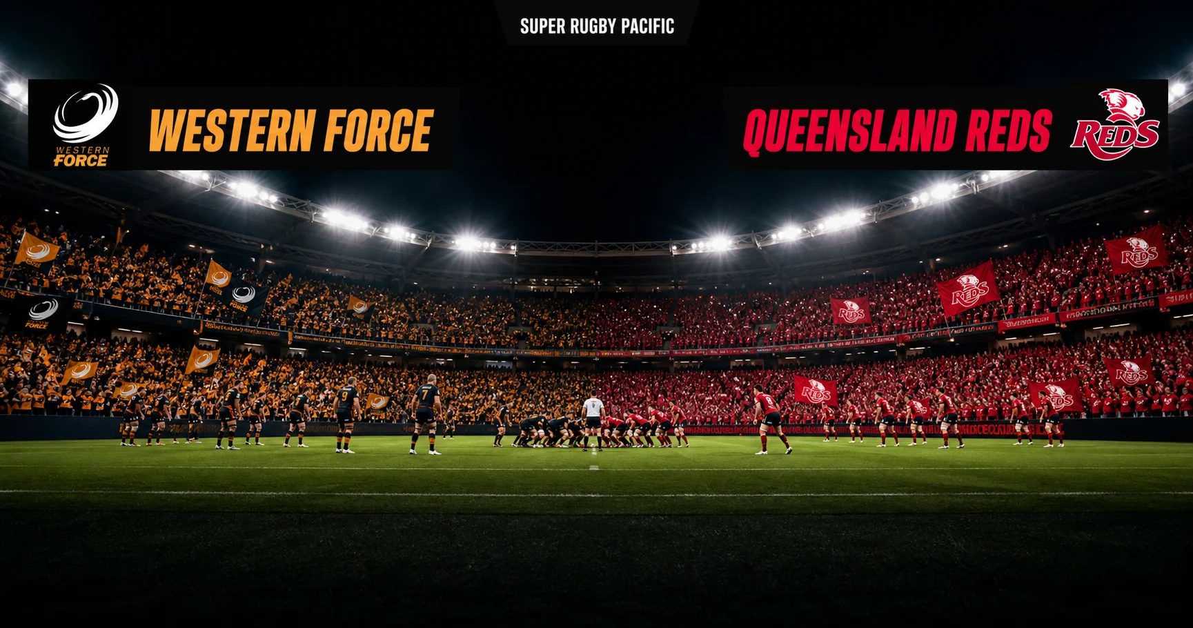 Affiche de la rencontre Western Force contre Queensland Reds