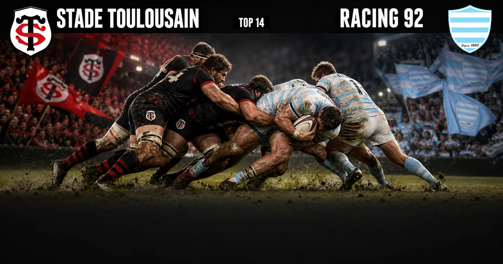 Affiche de la rencontre Stade Toulousain contre Racing 92