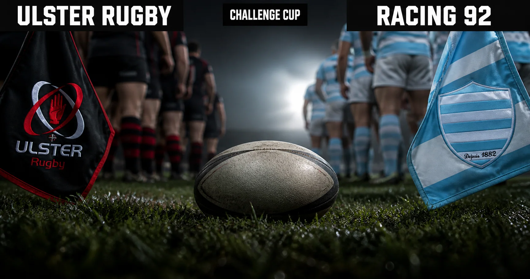 Affiche de la rencontre Ulster Rugby contre Racing 92