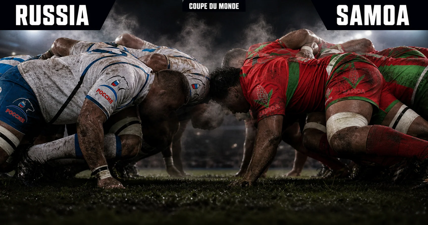 Affiche de la rencontre Russie contre Samoa