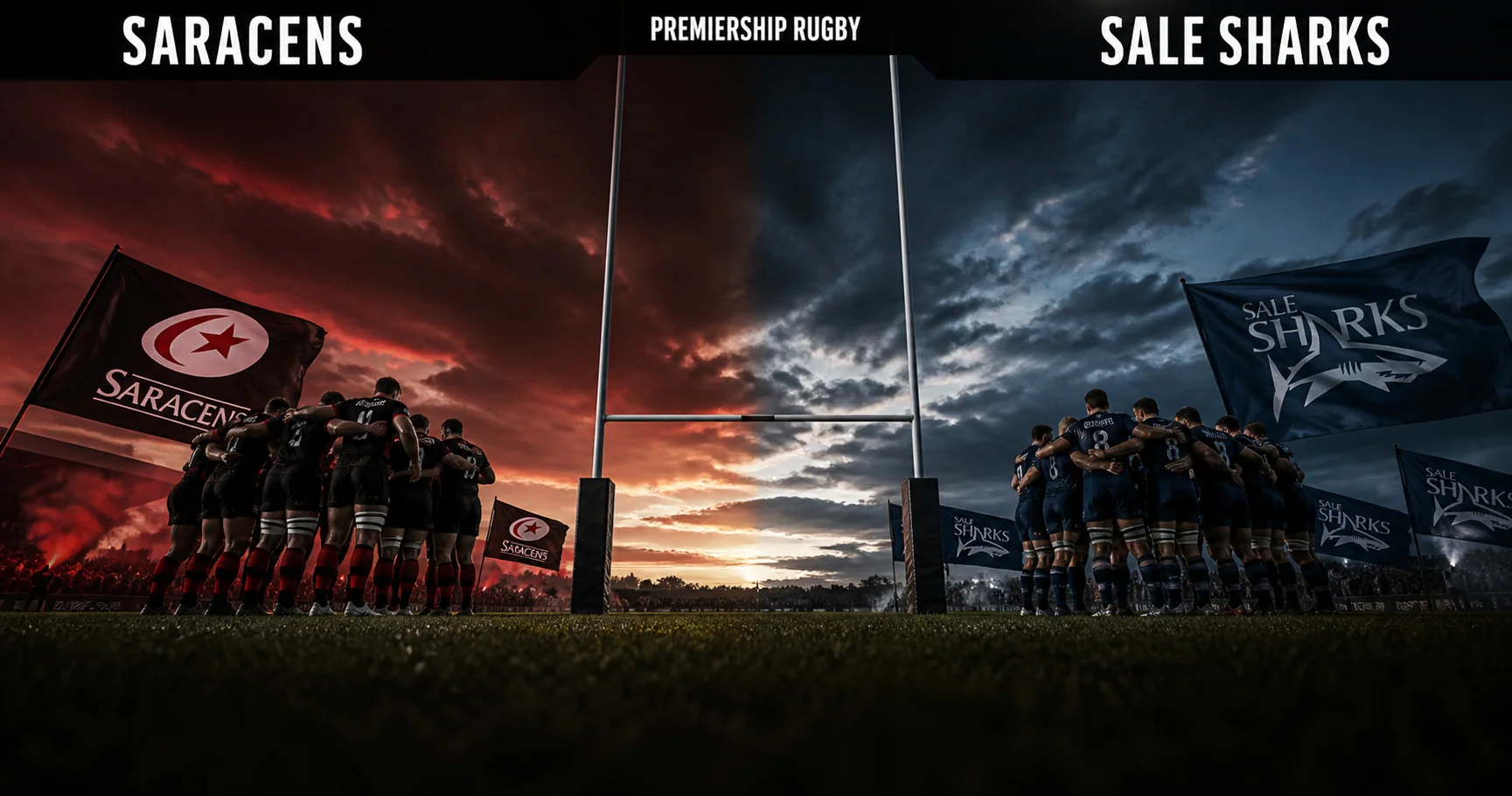 Affiche de la rencontre Saracens contre Sale Sharks