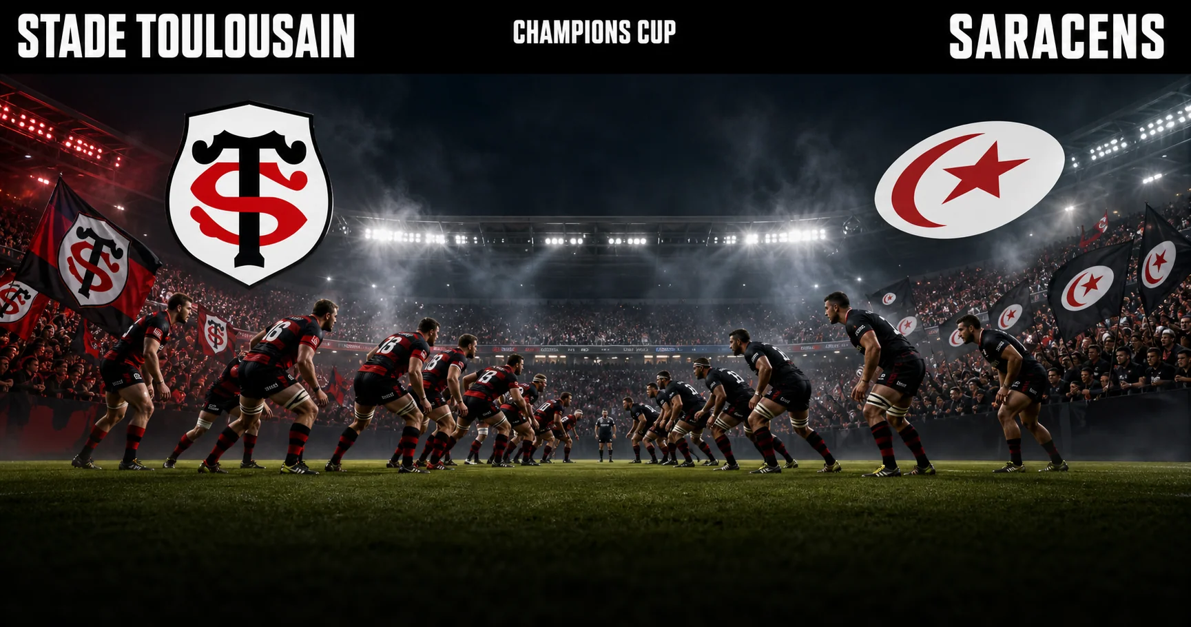 Affiche de la rencontre Stade Toulousain contre Saracens