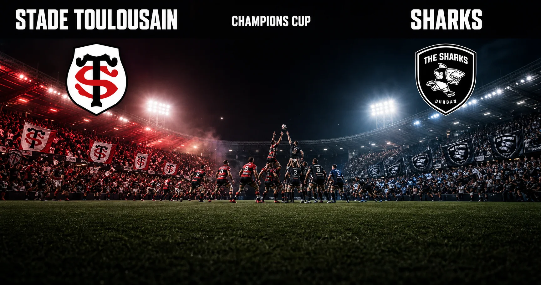 Affiche de la rencontre Stade Toulousain contre Sharks